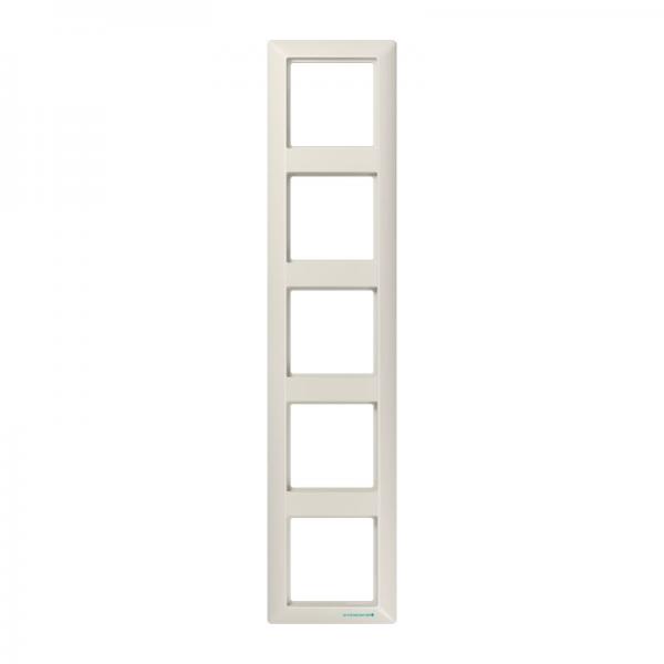 Jung Rahmen 5-fach, senkrechte und waagerechte Montage, Duroplast antibakteriell, AS 500 antibakteriell, weiß ABAS585