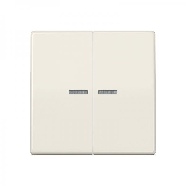 Jung Wippe 2fach mit Lichtleiter, Duroplast antibakteriell, Serie AS, weiß ABAS591-5KO5