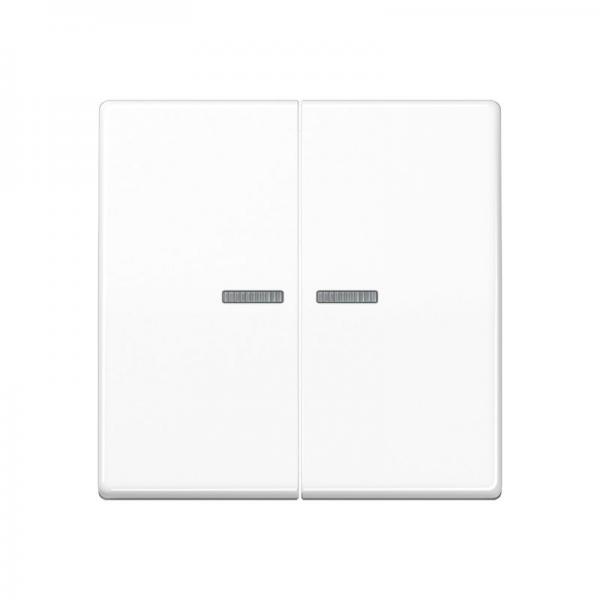 Jung Wippe 2fach mit Lichtleiter, Duroplast antibakteriell, Serie AS, alpinweiß ABAS591-5KO5WW