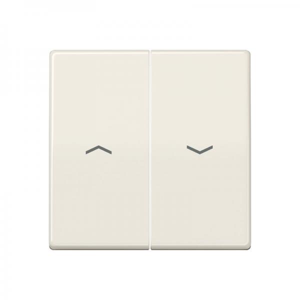 Jung Wippe 2fach, Symbol Pfeil, Duroplast antibakteriell, Serie AS, weiß ABAS591-5P