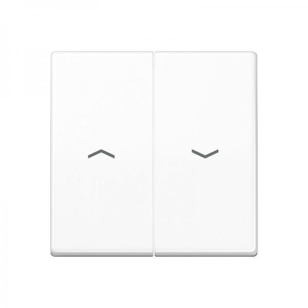 Jung Wippe 2fach, Symbol Pfeil, Duroplast antibakteriell, Serie AS, alpinweiß ABAS591-5PWW