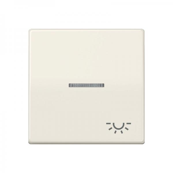 Jung Wippe 1fach mit Lichtleiter, Symbol Licht, Duroplast antibakteriell, Serie AS, weiß ABAS591KO5L