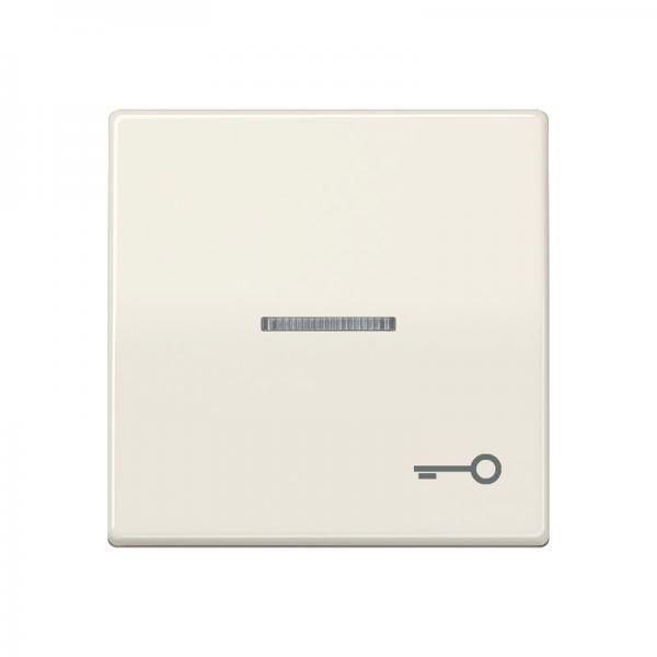 Jung Wippe 1fach mit Lichtleiter, Symbol Tür, Duroplast antibakteriell, Serie AS, weiß ABAS591KO5T