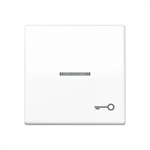 Jung Wippe 1fach mit Lichtleiter, Symbol Tür, Duroplast antibakteriell, Serie AS, alpinweiß ABAS591KO5TWW