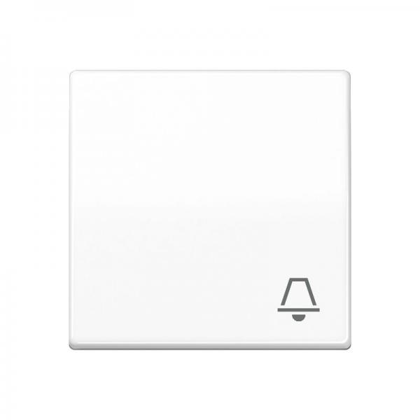 Jung Wippe 1fach, Symbol Klingel, Duroplast antibakteriell, Serie AS, alpinweiß ABAS591KWW