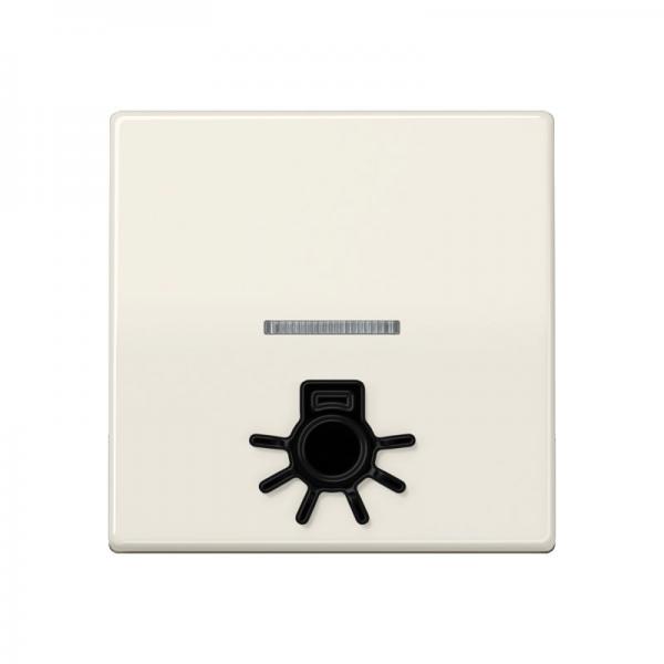 Jung Wippe 1fach mit Lichtleiter, mit abtastbarem Symbol "Licht", Duroplast antibakteriell, Serie AS, weiß ABAS591L1KO5