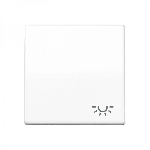 Jung Wippe 1fach, Symbol Licht, Duroplast antibakteriell, Serie AS, alpinweiß ABAS591LWW