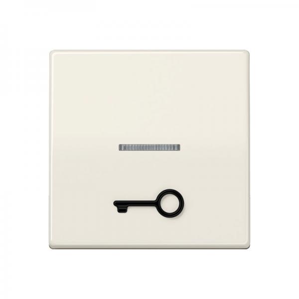 Jung Wippe 1fach mit Lichtleiter, mit abtastbarem Symbol "Tür", Duroplast antibakteriell, Serie AS, weiß ABAS591T1KO5