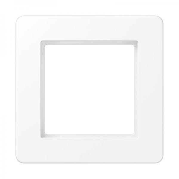 Jung Rahmen 1-fach, senkrechte und waagerechte Montage, Thermoplast lackiert, A flow, schneeweiß matt AF581BFWWM