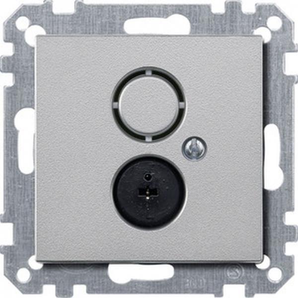 Merten Lautsprecher-Steckdosen-Einsatz, aluminium, System M 297460