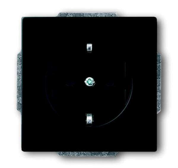 B+J future® linear,Steckdosen-Einsatz, schwarz matt 20 EUC-885