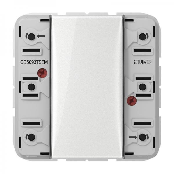 Jung Tastsensor-Erweiterungsmodul 3fach Standard, F50, Serie CD, alpinweiß CD5093TSEM