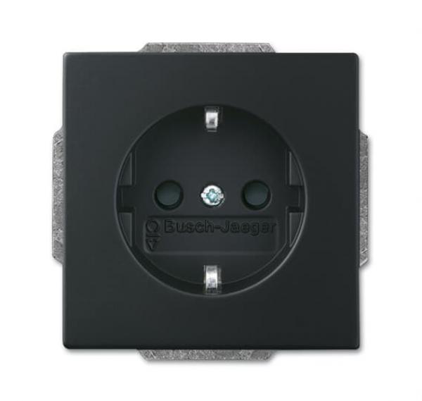 B+J future® linear,Steckdose mit LED-Orientierungslicht, schwarz matt 20 EUCBLI-885