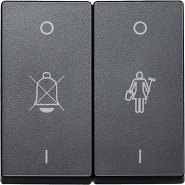Merten System M Serien Kontroll Wippe mit Aufdruck anthrazit 435614