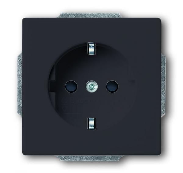 B+J future® linear Steckdose mit Kinderschutz, anthrazit 20 EUCKS-81