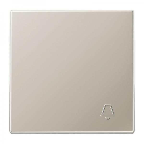 Jung Wippe 1fach, mit abtastbarem Symbol "Klingel", Serie LS, Edelstahl ES2990KP