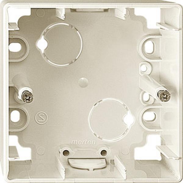 Merten 1-M, ATELIER-M Aufputz-Gehäuse 1fach weiß glänzend 519144