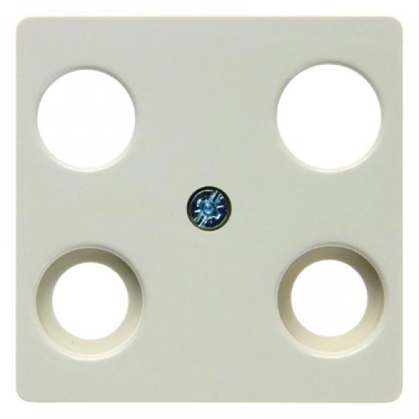 Berker S.1 Abdeckung Antennendose 4Loch wei§, gl_nzend 148302