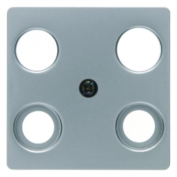 Berker K.5 Abdeckung Antennen-Steckdose 4Loch edelstahl, lackiert 148304
