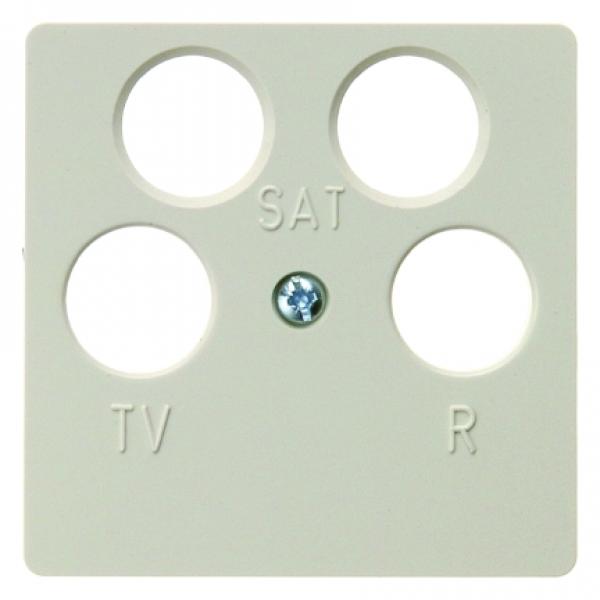 Berker S.1 Abdeckung Antennendose 4Loch wei§, gl_nzend 148402