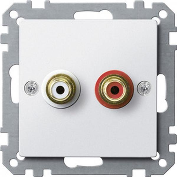 Merten Steckdose fŸr Audio Anschluss, polarwei§, System M MEG4350-0419