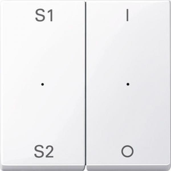 Merten Wippen fŸr Taster-Modul 2fach (Szene1/2, 1/0), aktivwei§ gl_nzend, System M MEG5228-0325