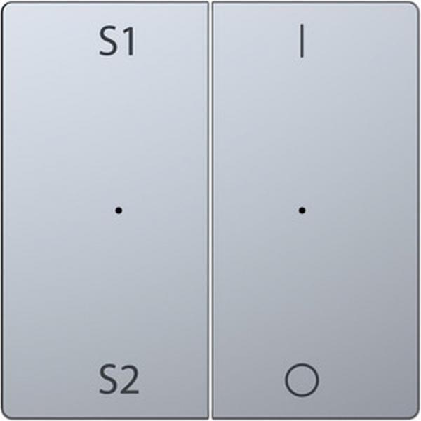 Merten Wippen fŸr Taster-Modul 2fach (Szene1/2, 1/0), Edelstahl, System Design MEG5228-6036