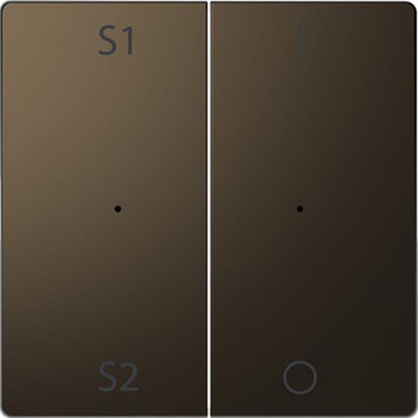 Merten Wippen fŸr Taster-Modul 2fach (Szene1/2, 1/0), Moccametallic, System Design MEG5228-6052