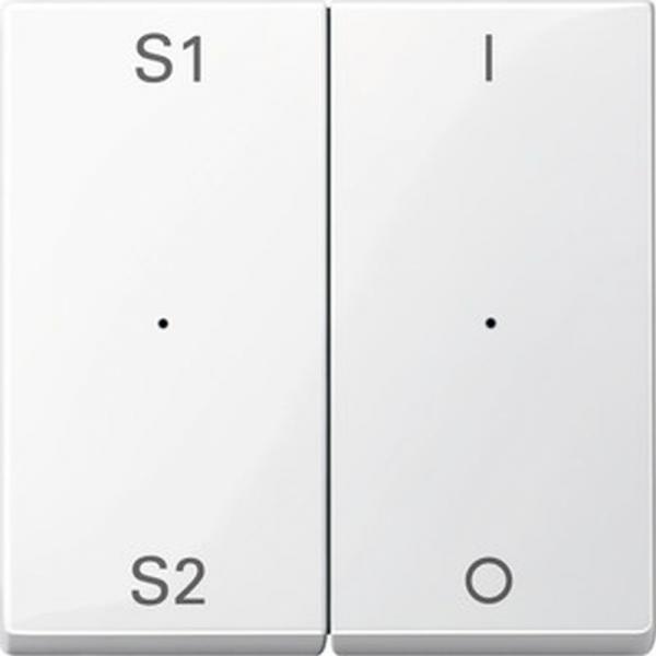 Merten Wippen fŸr Taster-Modul 2fach (Szene1/2, 1/0), polarwei§ gl_nzend, System M MEG5228-0319