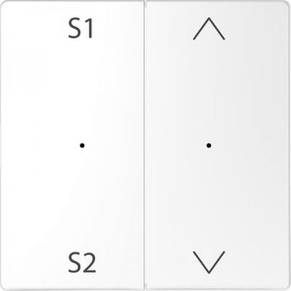 Merten Wippen fŸr Taster-Modul 2fach (Szene1/2, Auf/Ab), Lotoswei§, System Design MEG5227-6035