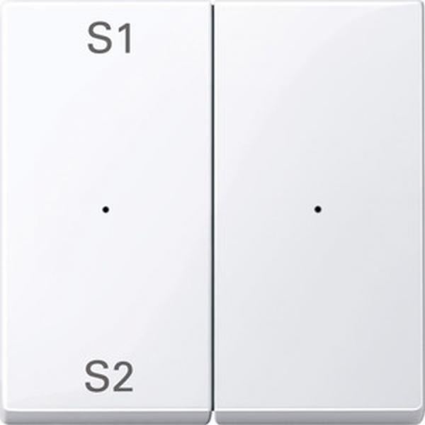 Merten Wippen fŸr Taster-Modul 2fach (Szene1/2, blank), aktivwei§ gl_nzend, System M MEG5226-0325