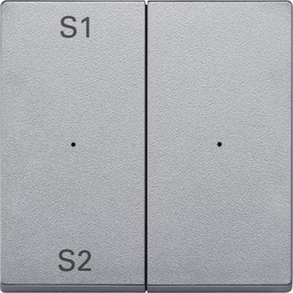 Merten Wippen fŸr Taster-Modul 2fach (Szene1/2, blank), aluminium, System M MEG5226-0460