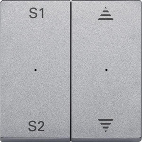 Merten Wippen fŸr Taster-Modul 2fach (Szene1/2, Pfeile Auf/Ab), aluminium, System M MEG5227-0460