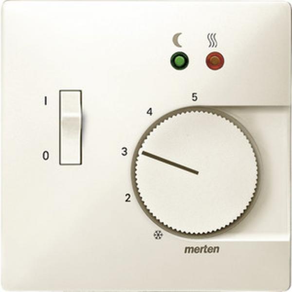 Merten Zentralplatte für Fußbodentemperaturregler-Einsatz mit Schalter, weiß, System Fläche 537544