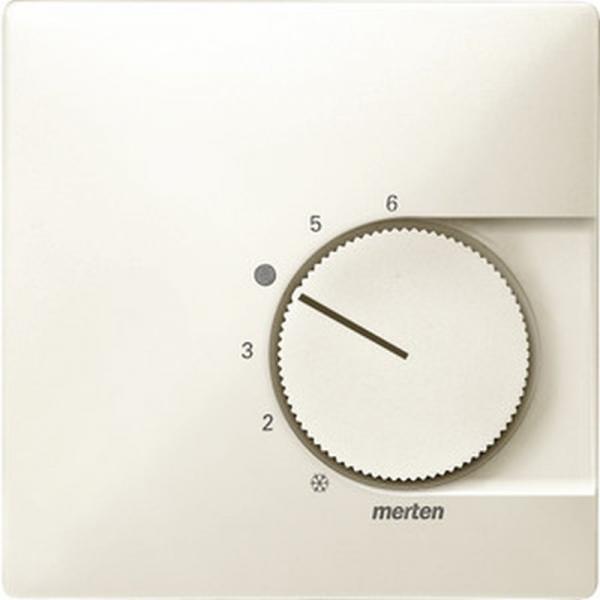 Merten Zentralplatte für Raumtemperaturregler-Einsatz mit Wechselkontakt, weiß, System Fläche 537444