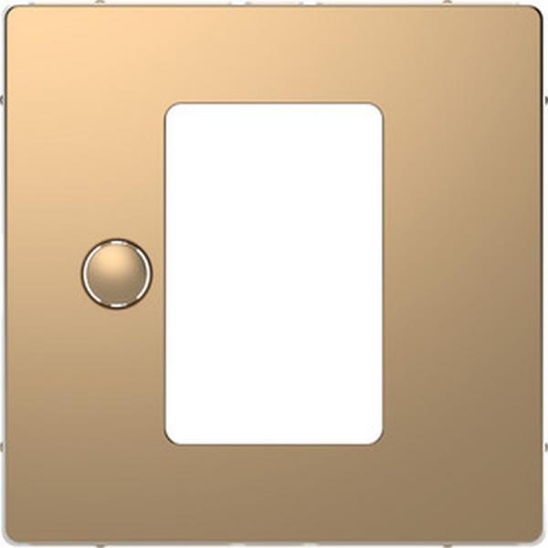 Merten Zentralplatte für Universal Temperaturregler-Einsatz mit Touch-Display Champagnermetallic, System Design MEG5775-6051
