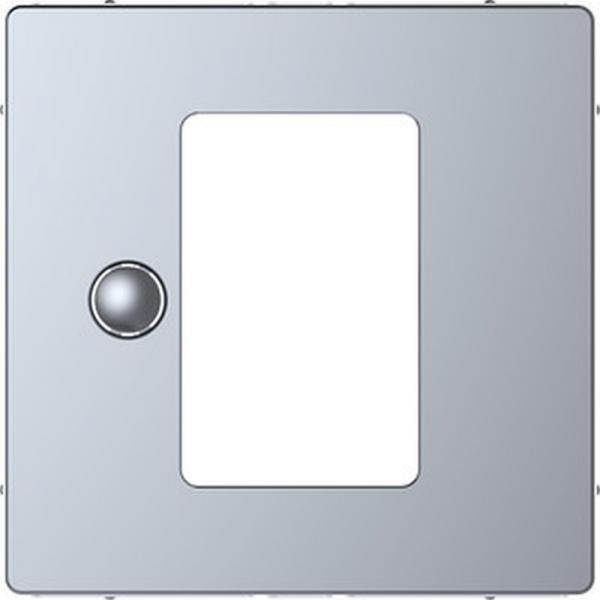 Merten Zentralplatte für Universal Temperaturregler-Einsatz mit Touch-Display Edelstahl, System Design MEG5775-6036