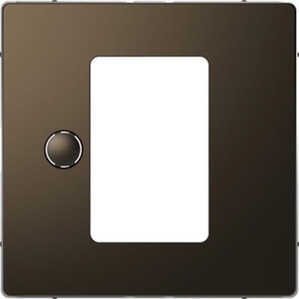 Merten Zentralplatte für Universal Temperaturregler-Einsatz mit Touch-Display Moccametallic, System Design MEG5775-6052