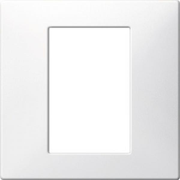 Merten Zentralplatte für Universal Temperaturregler-Einsatz mit Touch-Display polarweiß, System Fläche MEG5775-4019