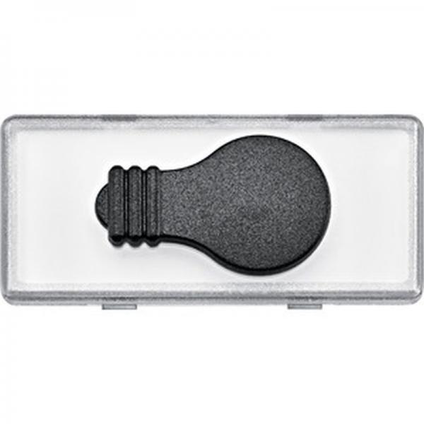 Merten Gro§es Schriftfeld mit tastbaren Kontrast-Symbol fŸr Wippen und Steckdosen mit Schriftfeld, Licht, klar 434791