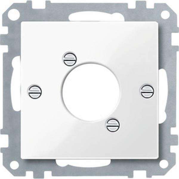 Merten Zentralplatte fŸr Audio-Steckverbinder XLR, polarwei§ gl_nzend, System M 468019