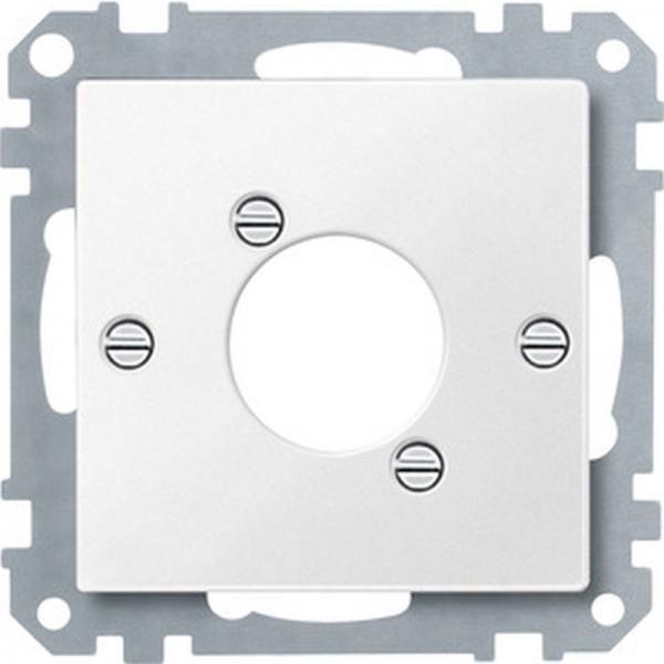 Merten Zentralplatte fŸr Audio-Steckverbinder XLR, polarwei§, System M 468919