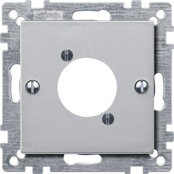 Merten Zentralplatte fŸr Audio-Steckverbinder XLR, aluminium, System M 468960