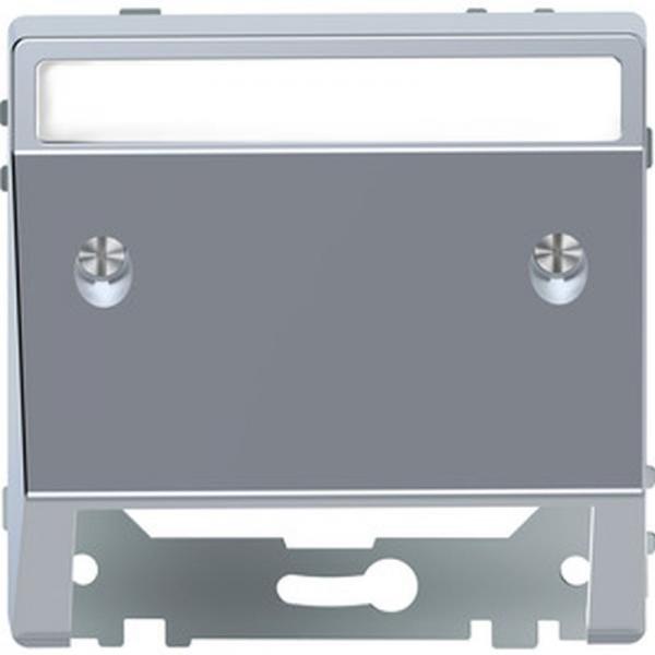 Merten Schr_gauslass mit Schriftfeld, Edelstahl, System Design MEG4540-6036