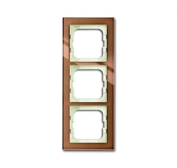 B+J Busch-axcent¨,  Rahmen 3-fach, braunglas 1723-283