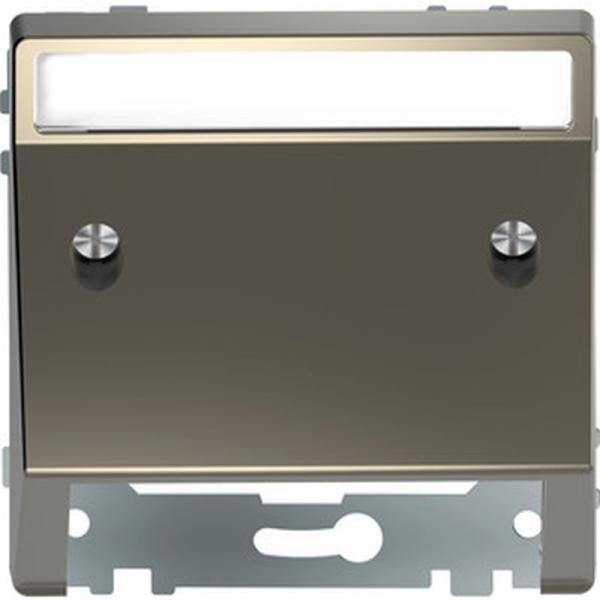 Merten Schr_gauslass mit Schriftfeld, Nickelmetallic, System Design MEG4540-6050