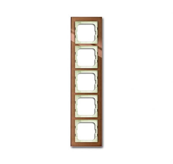 B+J Busch-axcent¨,  Rahmen 5-fach, braunglas 1725-283
