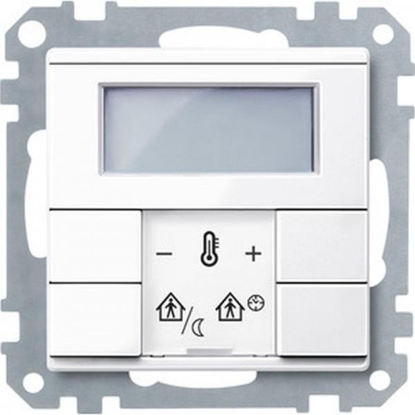 Merten Raumtemperaturregler mit Display, aktivweiß glänzend, System M MEG6241-0325