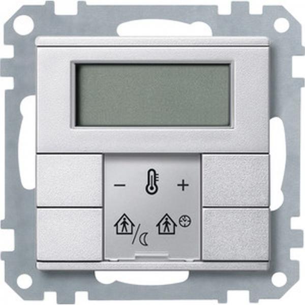 Merten Raumtemperaturregler mit Display, aluminium, System M MEG6241-0460