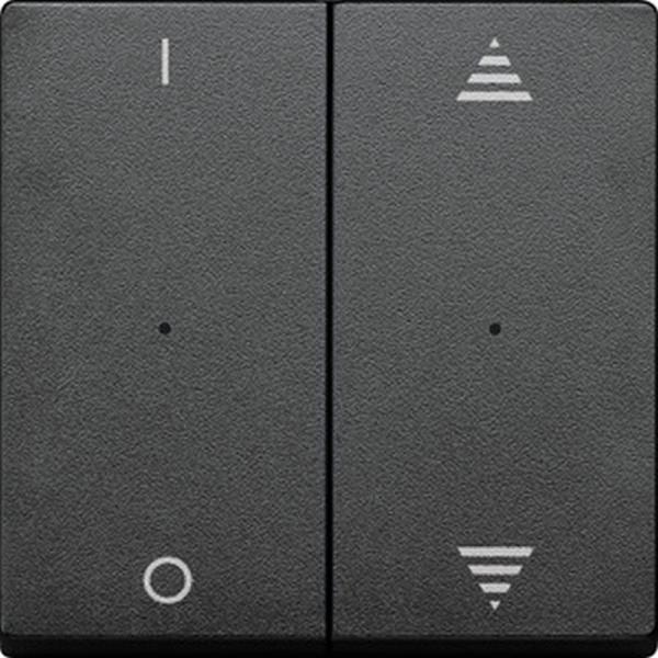Merten Wippen fŸr Tastermodul 2fach mit Aufdruck 1/0 und Auf/Ab, anthrazit, System M 625614